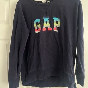 GAP Navy Sweatshirt with Multicolor Logo